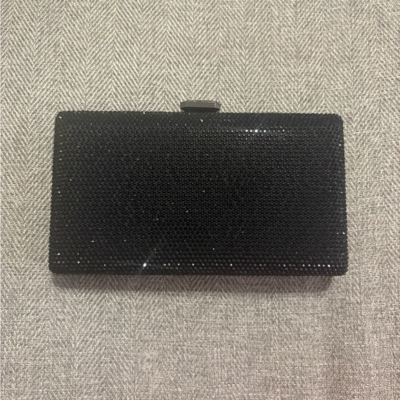 Boutique De FGG Crystal Evening Bags Women Formal Party Box Clutch Black NWOT - Picture 2 of 4